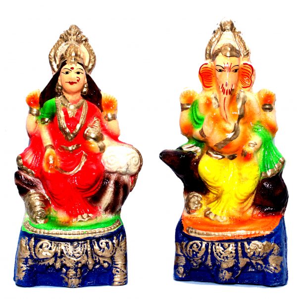 Gomay Laksmi and Ganesh Idol